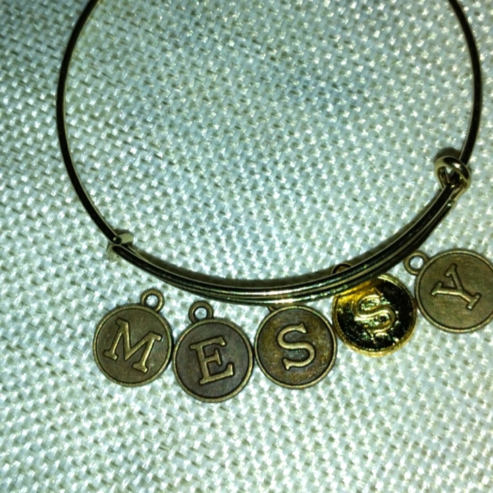 Pretty "messy" bracelet (sample) choose your word